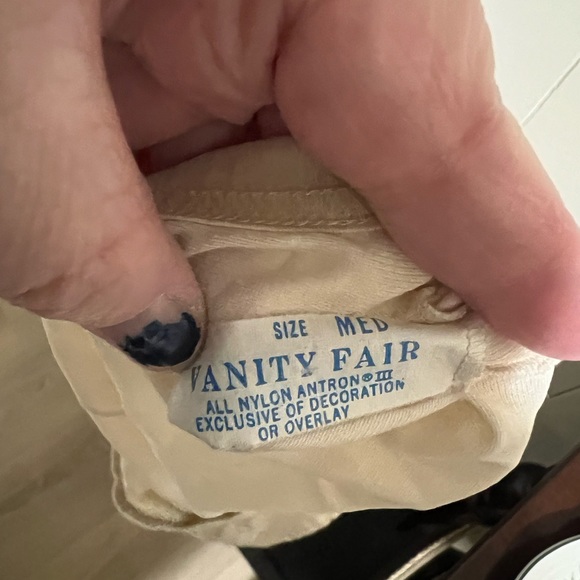 Vintage Vanity fair size medium lot of 4 slips long and short black cream lace - Picture 15 of 16